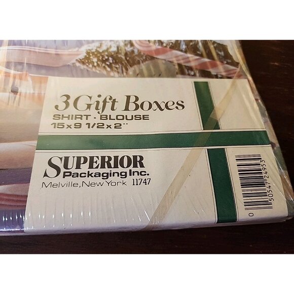 Vintage Christmas Gift Boxes Set Of 4 New Old Stock - Picture 7 of 7